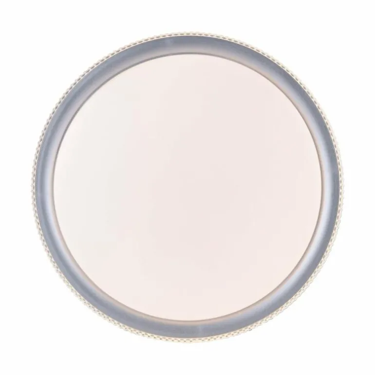 Plafonnier Leuchten-Direkt KARI LED Argenté, 1 lumière