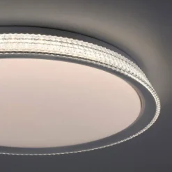 Plafonnier Leuchten-Direkt KARI LED Argenté, 1 lumière
