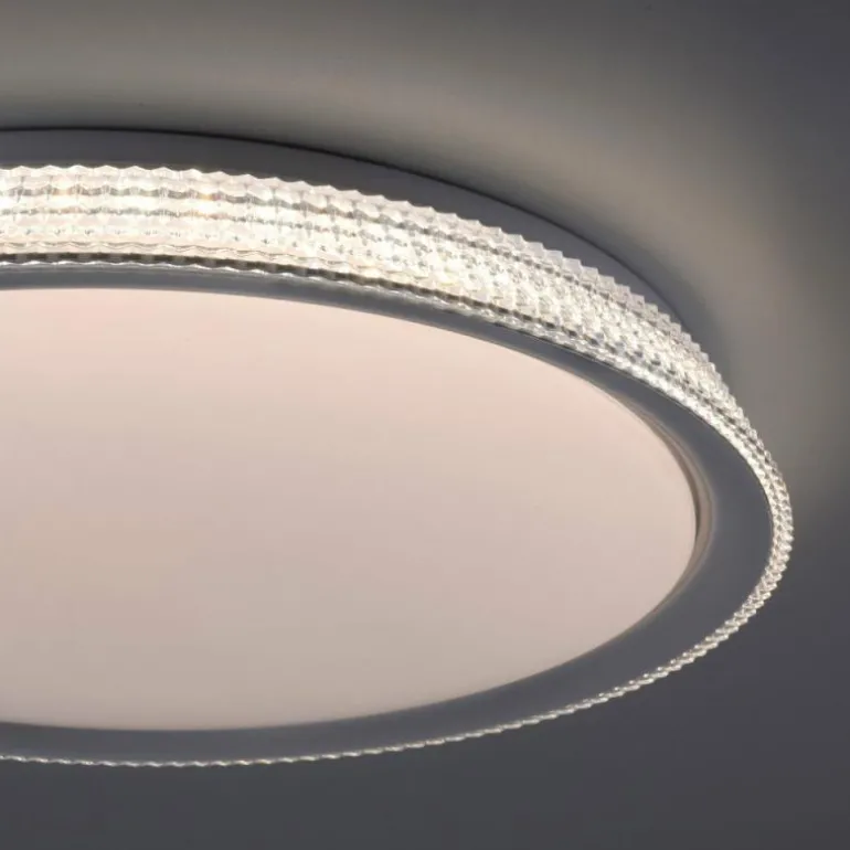 Plafonnier Leuchten-Direkt KARI LED Argenté, 1 lumière
