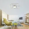 Plafonnier Leuchten-Direkt ASMIN LED Acier brossé, 3 lumières, Télécommandes