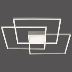 Plafonnier Leuchten-Direkt ASMIN LED Acier brossé, 3 lumières, Télécommandes