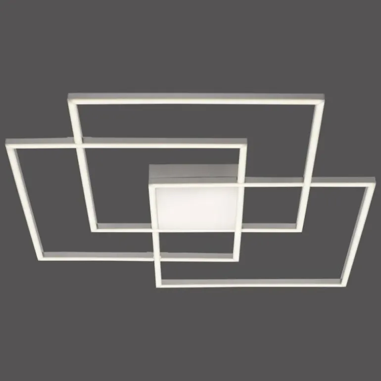 Plafonnier Leuchten-Direkt ASMIN LED Acier brossé, 3 lumières, Télécommandes