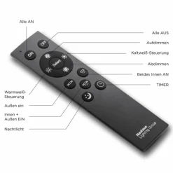 Plafonnier Leuchten-Direkt EDGING LED Blanc, 1 lumière, Télécommandes