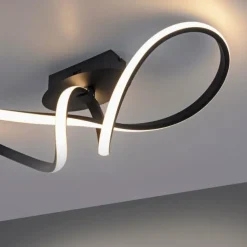 Plafonnier Leuchten-Direkt MARIA LED Noir, 1 lumière