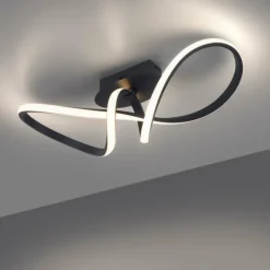 Plafonnier Leuchten-Direkt MARIA LED Noir, 1 lumière