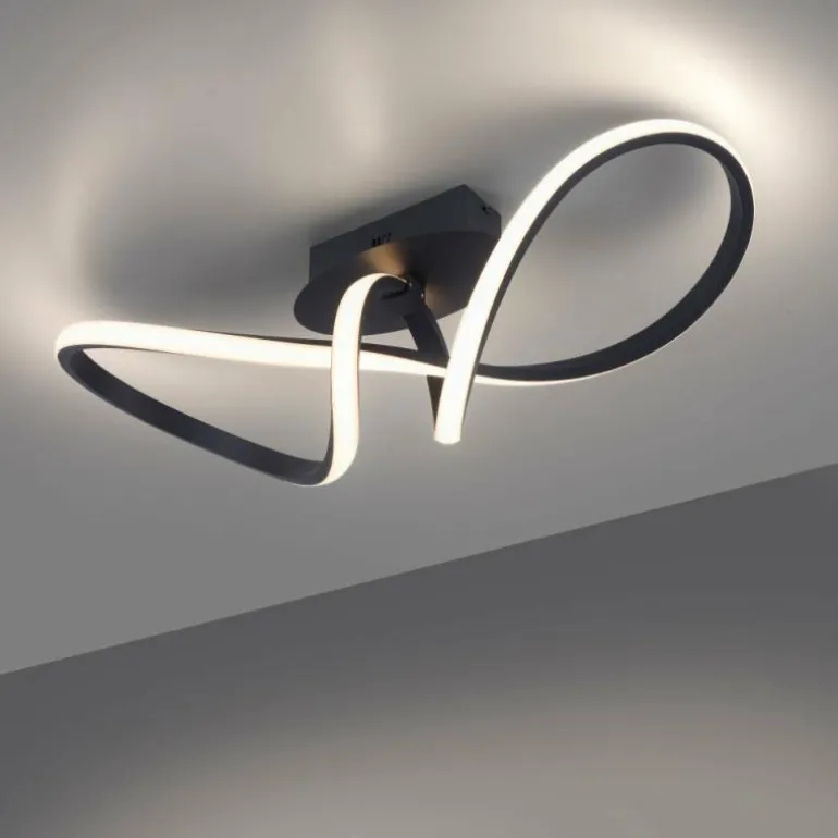 Plafonnier Leuchten-Direkt MARIA LED Noir, 1 lumière