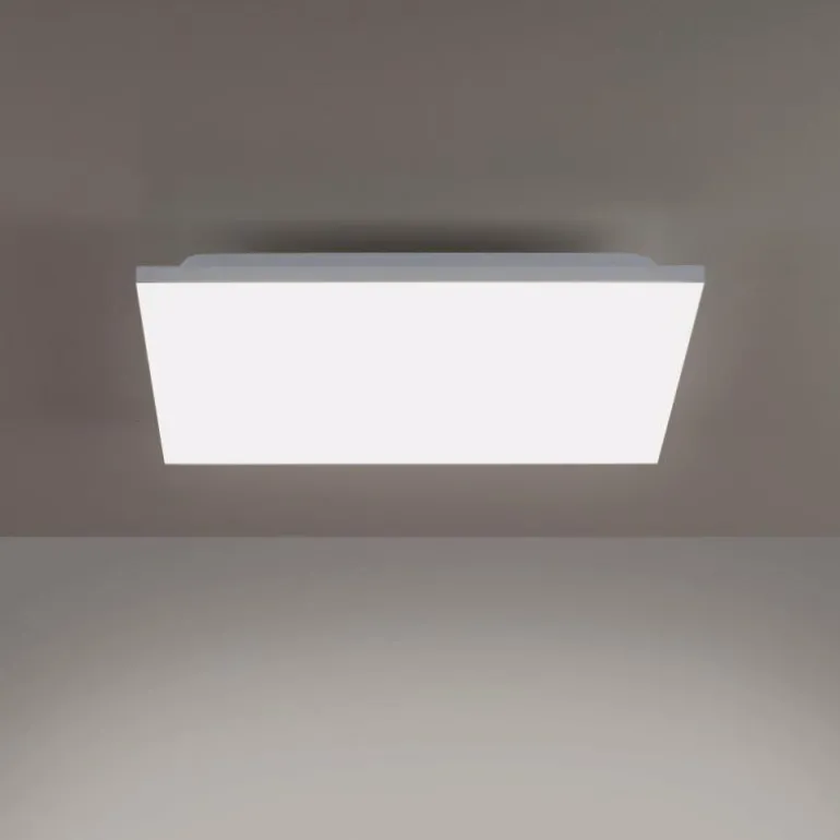 Plafonnier Leuchten-Direkt GUSTAV LED Blanc, 1 lumière, Télécommandes, Changeur de couleurs