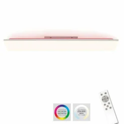 Plafonnier Leuchten-Direkt GUSTAV LED Blanc, 1 lumière, Télécommandes, Changeur de couleurs