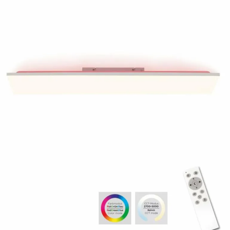 Plafonnier Leuchten-Direkt GUSTAV LED Blanc, 1 lumière, Télécommandes, Changeur de couleurs