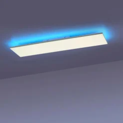 Plafonnier Leuchten-Direkt GUSTAV LED Blanc, 1 lumière, Télécommandes, Changeur de couleurs