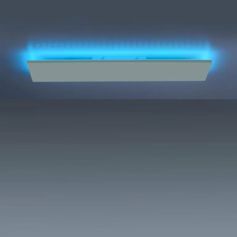 Plafonnier Leuchten-Direkt GUSTAV LED Blanc, 1 lumière, Télécommandes, Changeur de couleurs