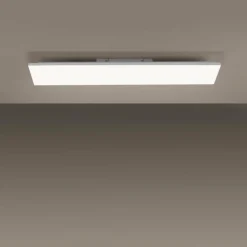 Plafonnier Leuchten-Direkt GUSTAV LED Blanc, 1 lumière, Télécommandes, Changeur de couleurs