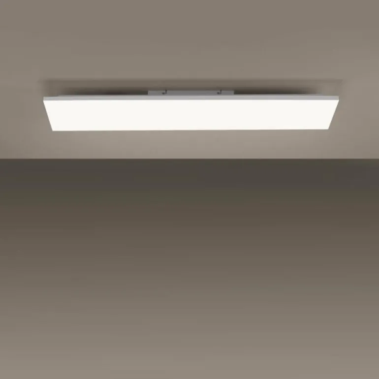 Plafonnier Leuchten-Direkt GUSTAV LED Blanc, 1 lumière, Télécommandes, Changeur de couleurs