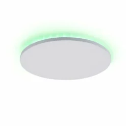 Plafonnier Leuchten-Direkt GUSTAV LED Blanc, 1 lumière, Télécommandes, Changeur de couleurs