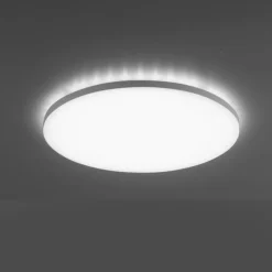 Plafonnier Leuchten-Direkt GUSTAV LED Blanc, 1 lumière, Télécommandes, Changeur de couleurs