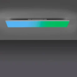 Plafonnier Leuchten-Direkt YUKON LED Blanc, 1 lumière, Télécommandes, Changeur de couleurs