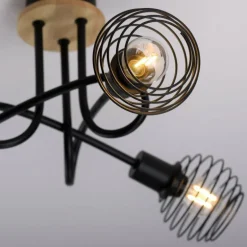 Plafonnier Leuchten-Direkt EUGEN Écru, Noir, 3 lumières