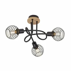 Plafonnier Leuchten-Direkt EUGEN Écru, Noir, 3 lumières