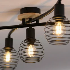 Plafonnier Leuchten-Direkt EUGEN Écru, Noir, 5 lumières