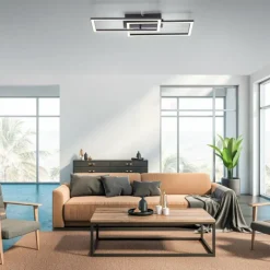 Plafonnier Leuchten-Direkt IVEN LED Noir, 1 lumière