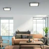 Plafonnier Leuchten-Direkt FLAT LED Noir, 1 lumière