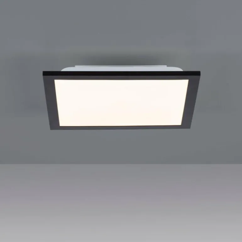 Plafonnier Leuchten-Direkt FLAT LED Noir, 1 lumière