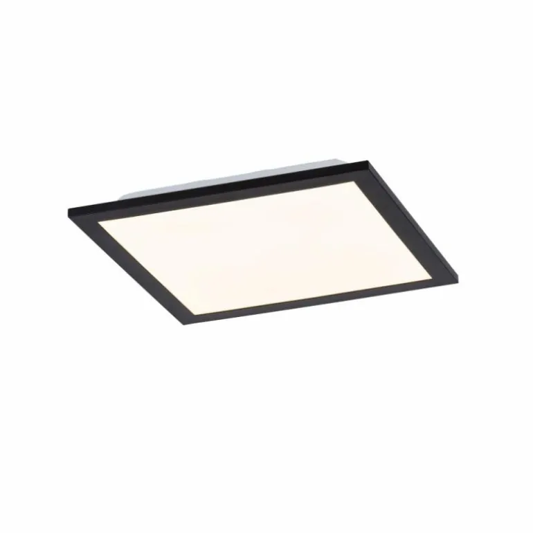Plafonnier Leuchten-Direkt FLAT LED Noir, 1 lumière