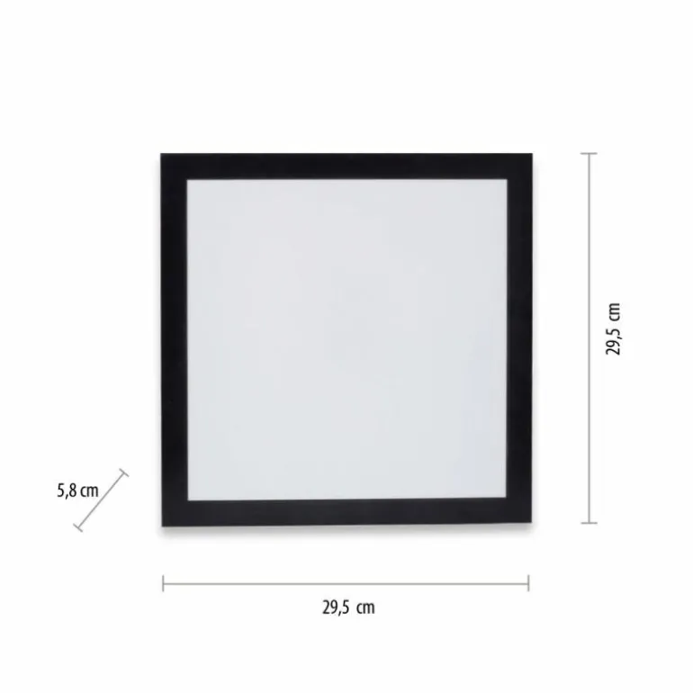 Plafonnier Leuchten-Direkt FLAT LED Noir, 1 lumière