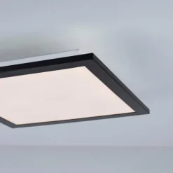 Plafonnier Leuchten-Direkt FLAT LED Noir, 1 lumière