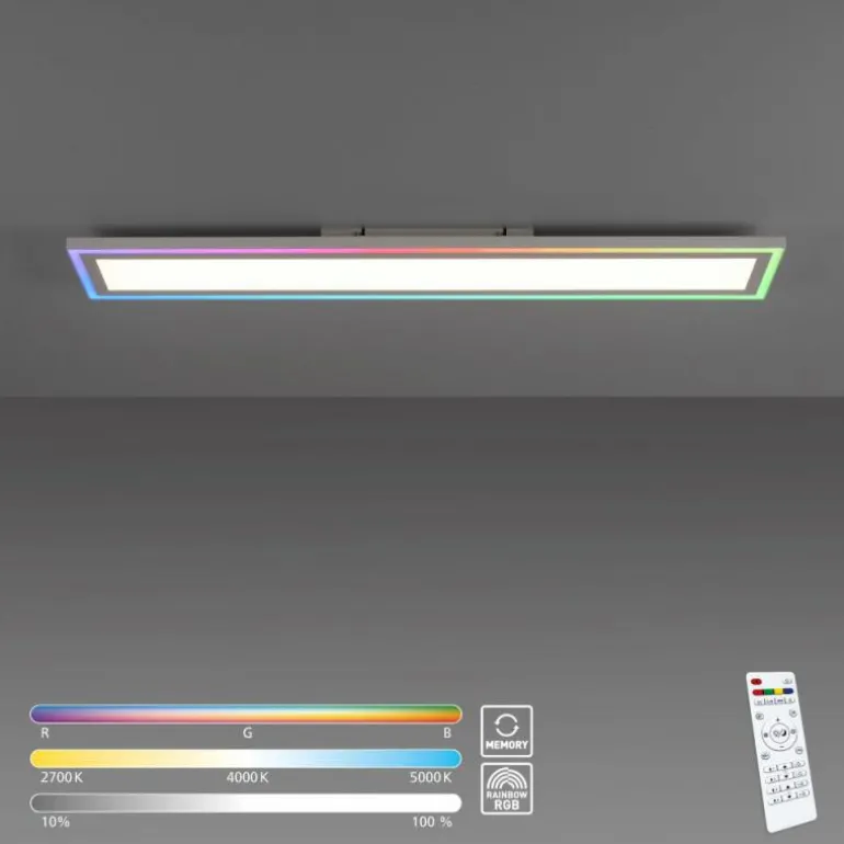 Plafonnier Leuchten-Direkt EDGING LED Blanc, 1 lumière, Télécommandes