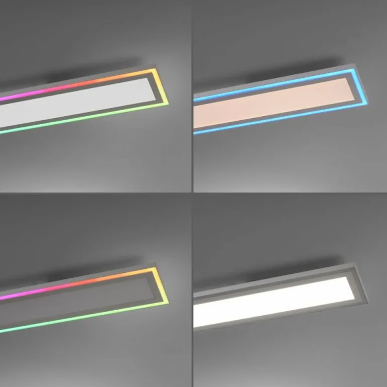 Plafonnier Leuchten-Direkt EDGING LED Blanc, 1 lumière, Télécommandes