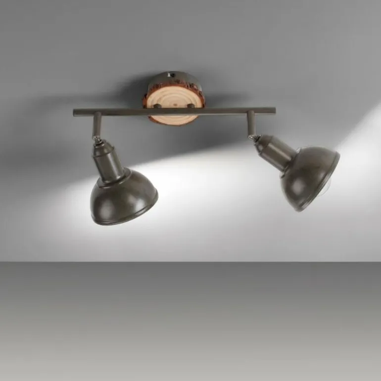 Plafonnier Leuchten-Direkt SWAMP Écru, 2 lumières