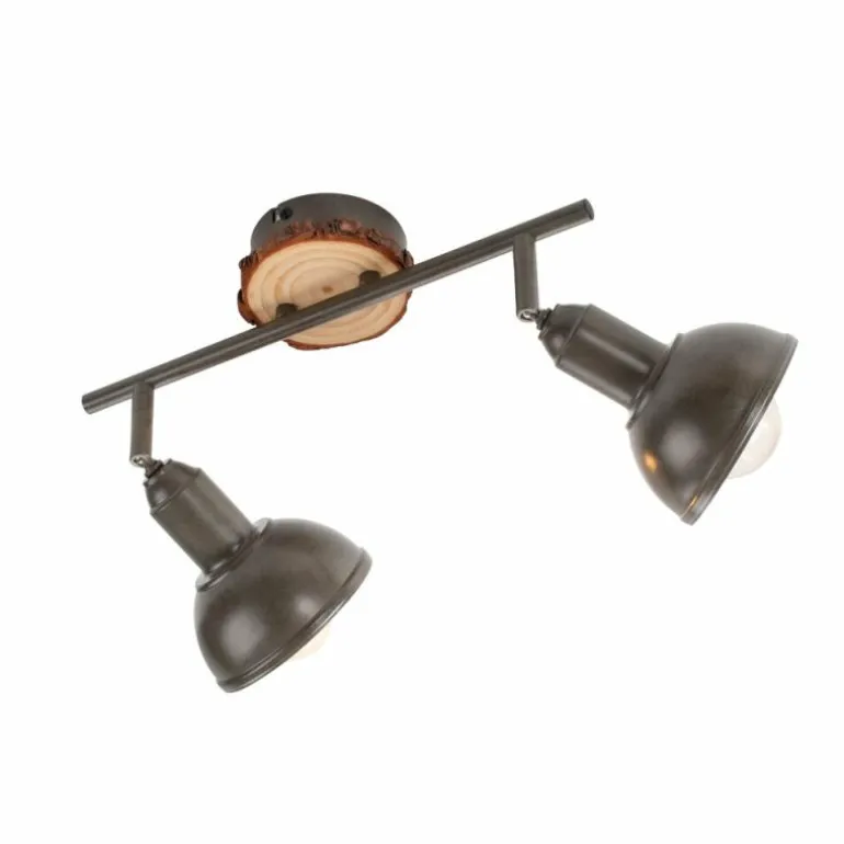 Plafonnier Leuchten-Direkt SWAMP Écru, 2 lumières