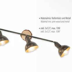 Plafonnier Leuchten-Direkt SWAMP Écru, 3 lumières