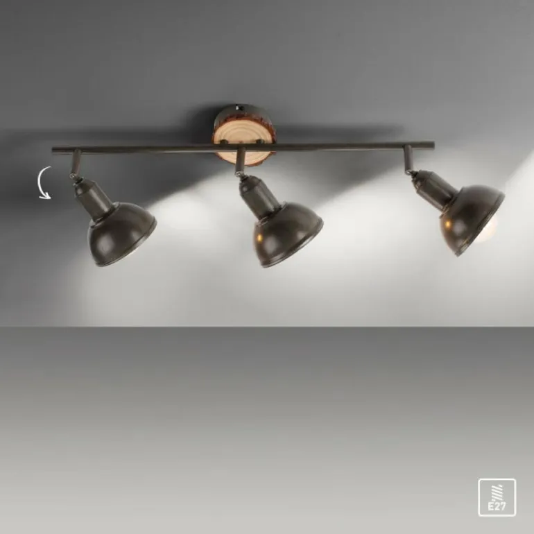 Plafonnier Leuchten-Direkt SWAMP Écru, 3 lumières