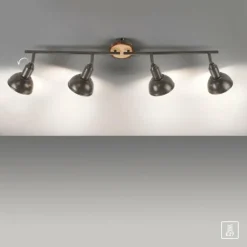 Plafonnier Leuchten-Direkt SWAMP Écru, 4 lumières