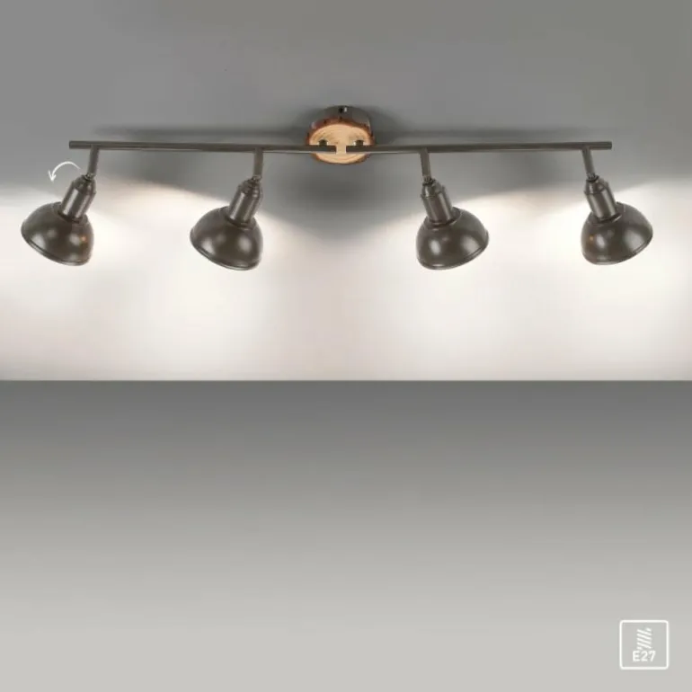 Plafonnier Leuchten-Direkt SWAMP Écru, 4 lumières