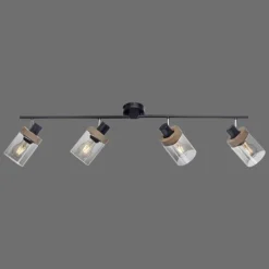 Plafonnier Leuchten-Direkt PASQUAL Noir, 4 lumières