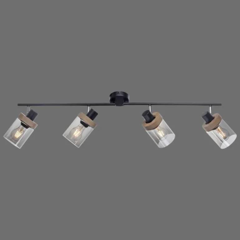 Plafonnier Leuchten-Direkt PASQUAL Noir, 4 lumières