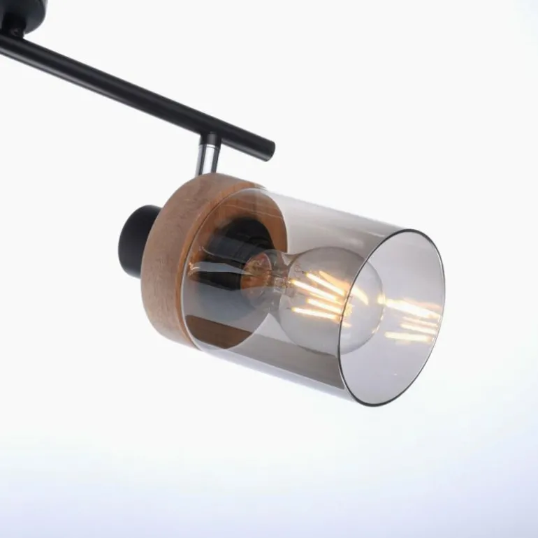 Plafonnier Leuchten-Direkt PASQUAL Noir, 4 lumières