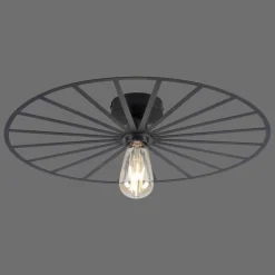 Plafonnier Leuchten-Direkt SPIKE Noir, 1 lumière