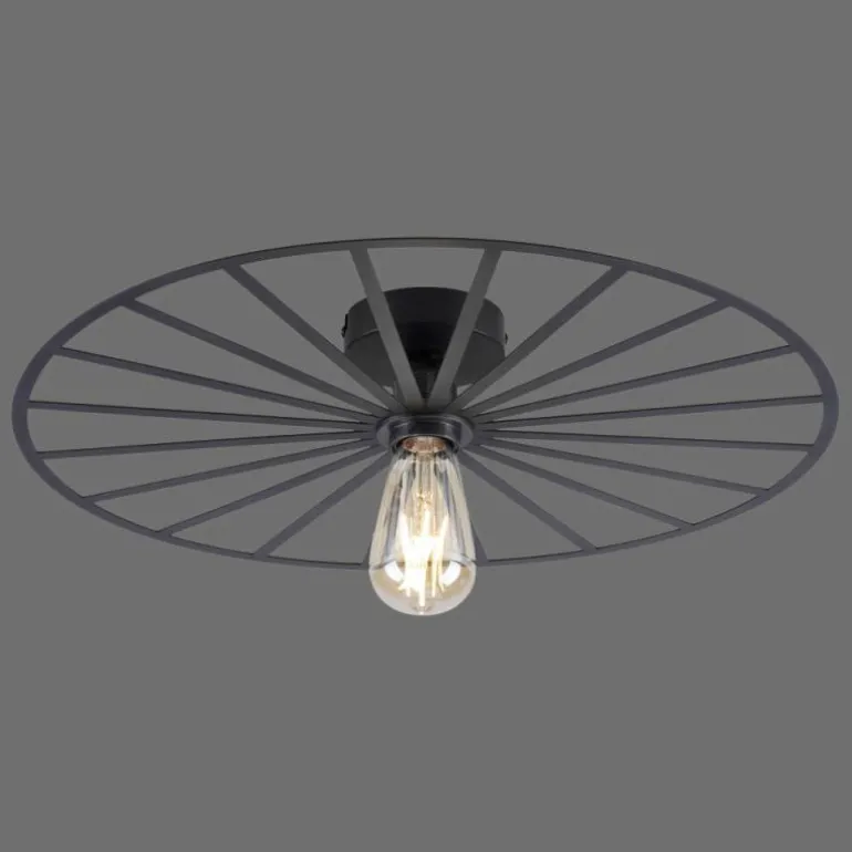 Plafonnier Leuchten-Direkt SPIKE Noir, 1 lumière