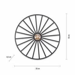 Plafonnier Leuchten-Direkt SPIKE Noir, 1 lumière