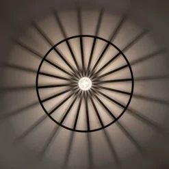 Plafonnier Leuchten-Direkt SPIKE Noir, 1 lumière