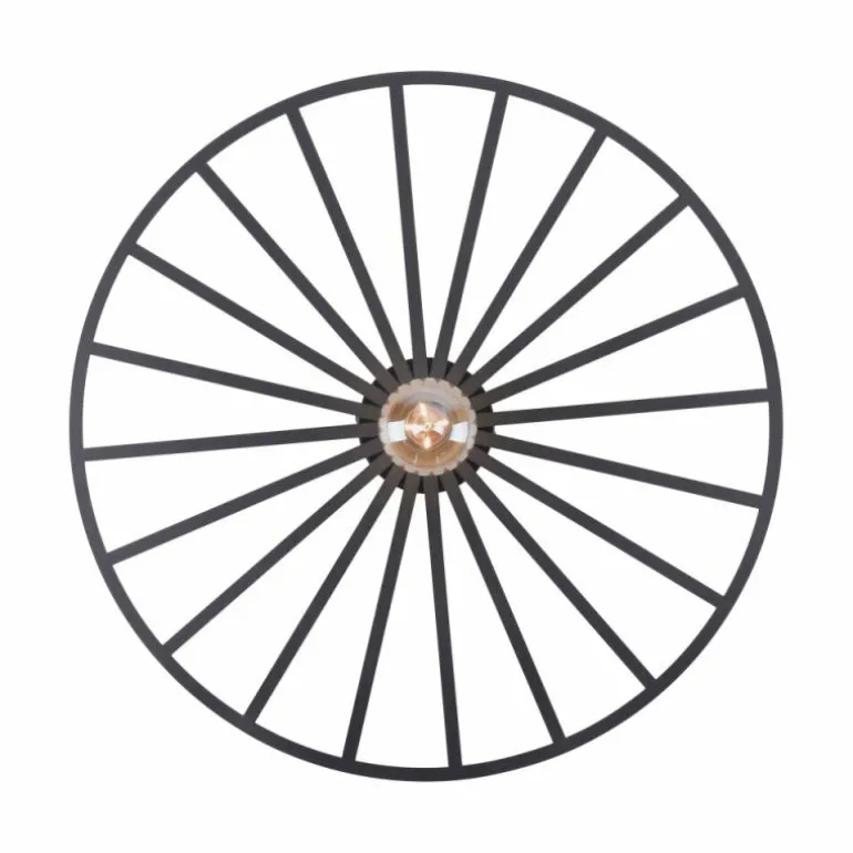 Plafonnier Leuchten-Direkt SPIKE Noir, 1 lumière