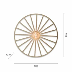 Plafonnier Leuchten-Direkt SPIKE Laiton, 1 lumière