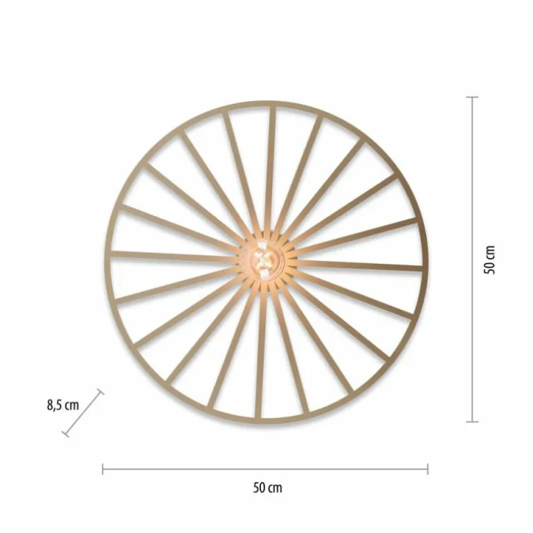 Plafonnier Leuchten-Direkt SPIKE Laiton, 1 lumière