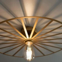 Plafonnier Leuchten-Direkt SPIKE Laiton, 1 lumière