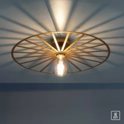 Plafonnier Leuchten-Direkt SPIKE Laiton, 1 lumière