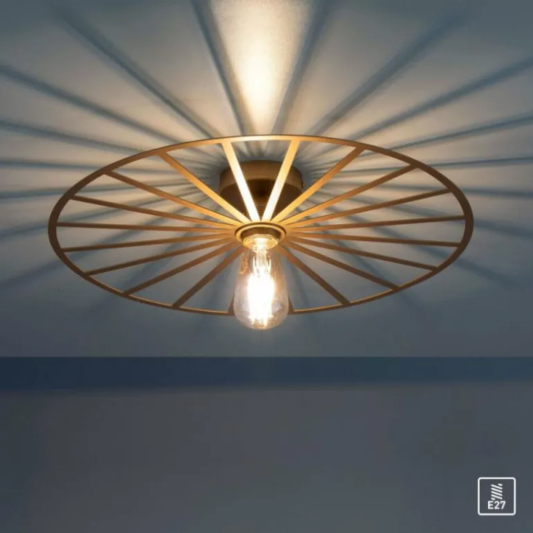 Plafonnier Leuchten-Direkt SPIKE Laiton, 1 lumière